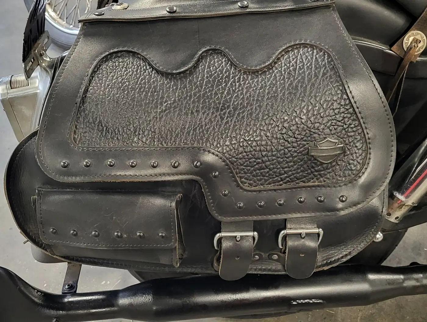 Leren Harley-Davidson tassen in de verkoophoek